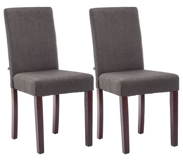 CLP 2er Set Esszimmerstuhl Ina Stoff cappuccino, dunkelgrau, 182257456