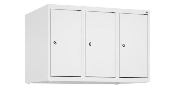 C+P Schrankaufsatz Classic PLUS, Aufsatzschrank, 9016, Zylinderschlösser, verkehrsweiß, 080090-39 S10029
