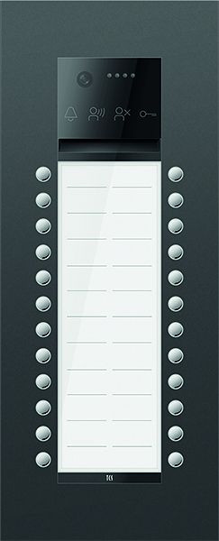 TCS Türkontrollsystem PES PRO Video Außenstation 24T 2 Spalten UP RAL7016 anthrazitgrau, AVU600224-0017