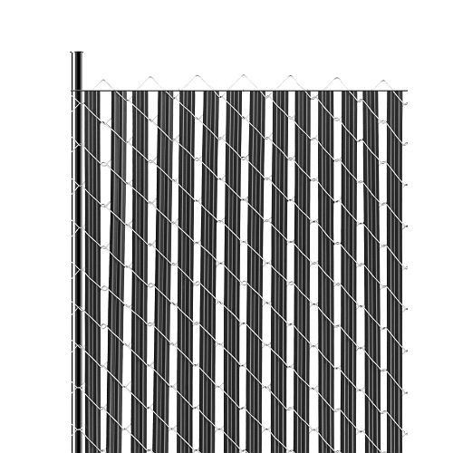 VEVOR Sichtschutzlamellen 1740 mm schwarz, vertikale Lamellen mit Bodenverriegelung für Maschendrahtzäune, hochdichte HDPE, DBYSBTDBPE6FQ52L1V0
