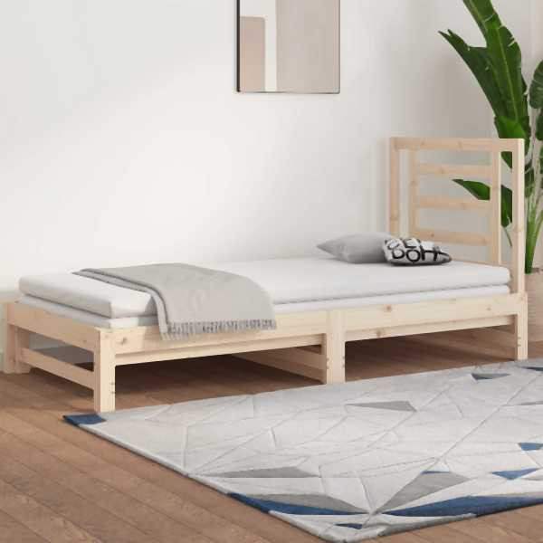 vidaXL Tagesbett Ausziehbar 2x(90x200) cm Massivholz Kiefer, 3108602
