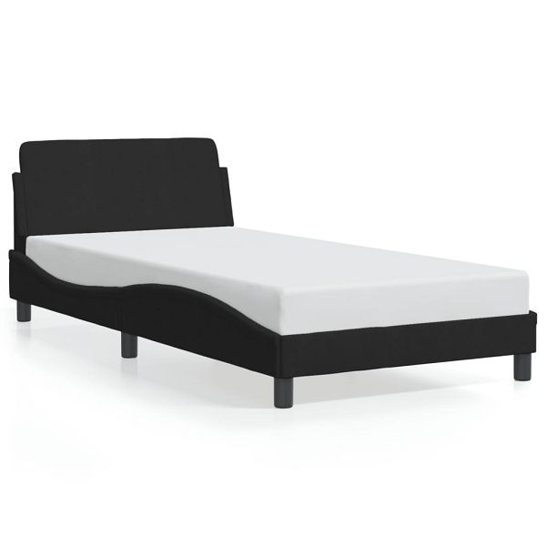 vidaXL Bettgestell mit Kopfteil Schwarz 100x200 cm Samt, 373134