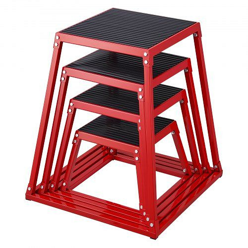 VEVOR 4-teilige Plyometrische Sprungboxen, 305/458/609/762 mm Plyometric Box Rot, TXTD12YC18YCKW925V0