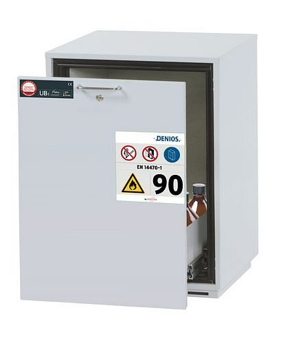 asecos Feuerbeständiger Unterbauschrank, grau, GU60-1, Höhe 800 mm, 235882