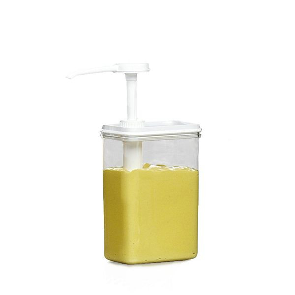 Gastroback Kunststoff-Dosierspender komplett mit Acrylbehälter, eckig 1650 ml, EBKR-1650
