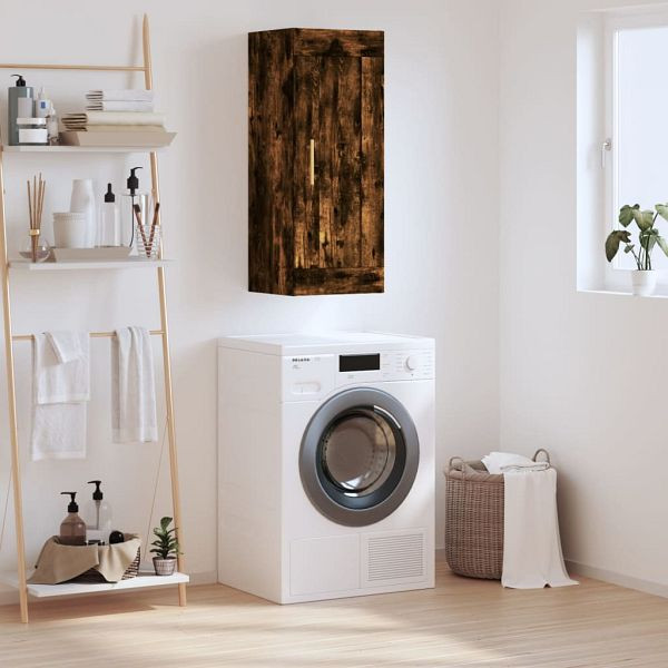 vidaXL Wandschrank Räuchereiche 34,5x34x90 cm Holzwerkstoff, 830489