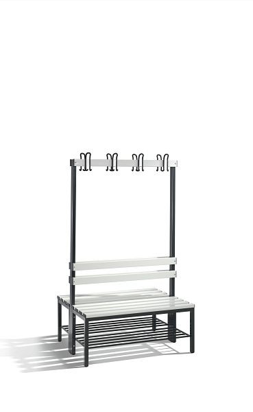 C+P Garderobenbank doppelseitig Basic, H1650xB1000xT750mm, 8050-210 S10024