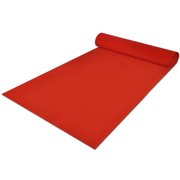 vidaXL Teppich Rot 1 x 10 m Polyester, 42052430, 8721452920273
