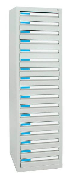 stumpf Schubladenschrank Serie ESTA, RAL 7035/7035, 17 Schubladen (17x100 mm), 7605107