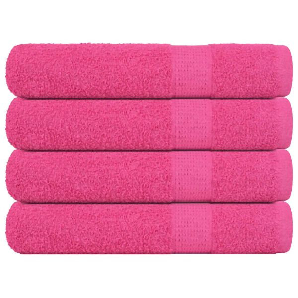 vidaXL Saunatücher 4 Stück Rosa 80x200 cm 360 g/m² 100% Baumwolle, 137056
