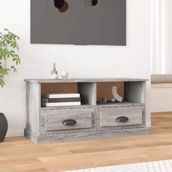 vidaXL TV-Schrank Grau Sonoma 93x35,5x45 cm Holzwerkstoff, 816470