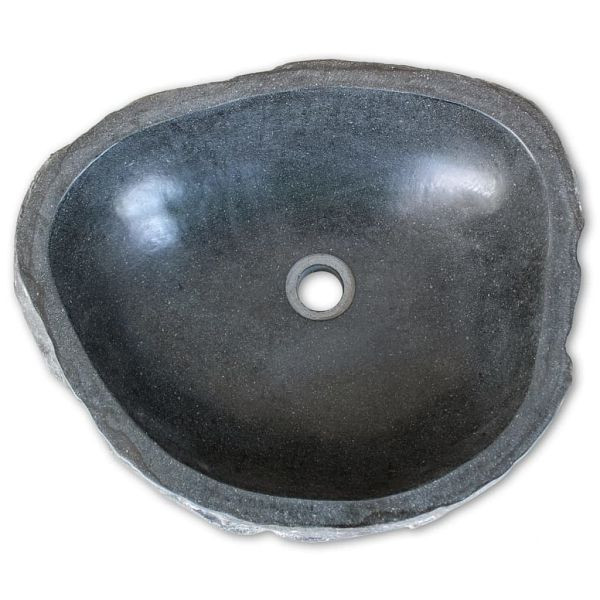 vidaXL Waschbecken Flussstein, (46-52) x (35-40) x 15 cm, 275410, 8718475704331