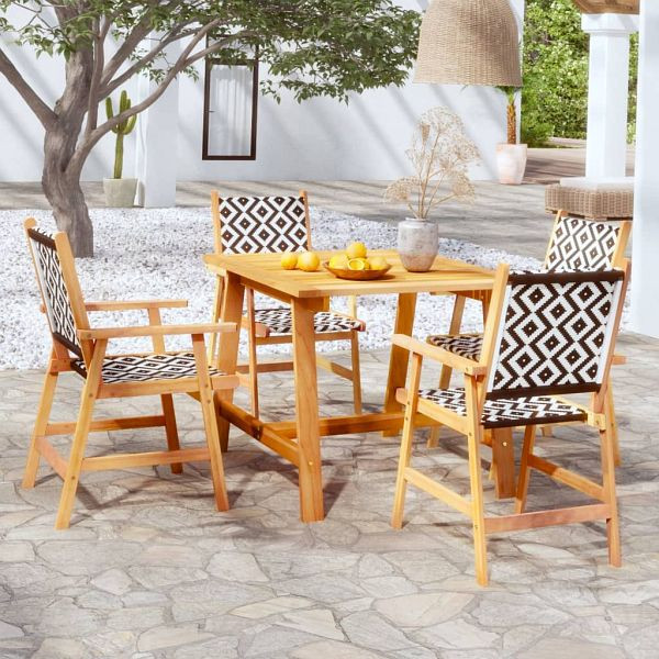 vidaXL 5-teilig Garten-Essgruppe Massivholz Akazie, 3087123