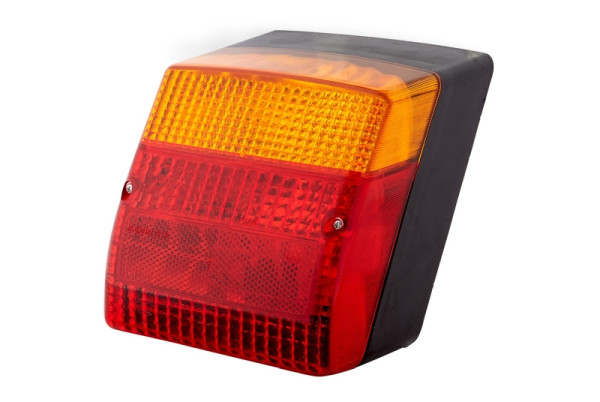HELLA Heckleuchte, Glühlampe, 12V, Anbau/geschraubt, Lichtscheibenfarbe: rot/gelb, Stecker: Rundstecker, rechts, 2SD 996 030-021