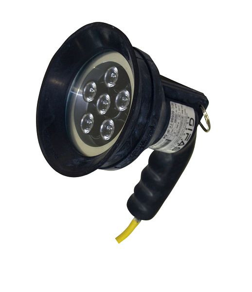 GIFAS Vollgummi-LED-Scheinwerfer 230V, 3 m GIFAS-PROFLEXX-07 Leitung 2 x 1,0 mm² und Konturenstecker, 274286