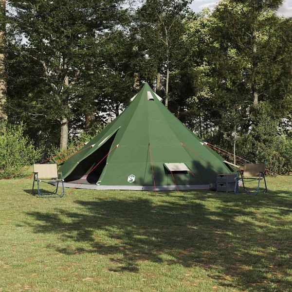 vidaXL Familien-Tipi-Zelt mit Dach Grün 560 x 560 x 300 cm, 42000981
