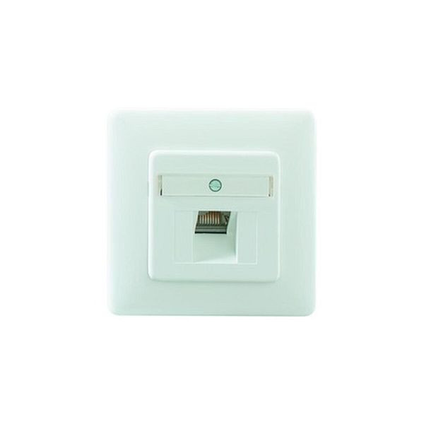 RUTENBECK Anschlussdose Cat6 UP 1xRJ45 Kanaleinband RAL9010 weiß LSA designfähig Zentral UAE-CAT.6AISO-8UPRW, 112618