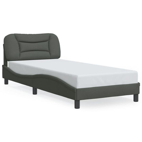 vidaXL Bettgestell mit LED Dunkelgrau 80x200 cm Stoff, 3213663