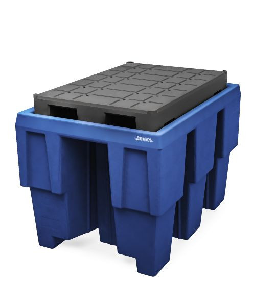DENIOS Auffangwanne aus Polyethylen (PE) für 1 IBC à 600 Liter, mit Palette, 328318