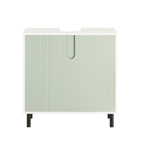 SoBuy Waschbeckenunterschrank mit 2 Türen Grün 60x30x60cm, Modern, BZR139-GR