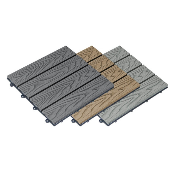 HOME DELUXE WPC Klickfliesen BAVARO Premium Teak VE: 2,5 m², 60139