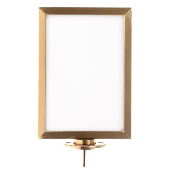 ALLPAX STOPPO Info-Tafel, hoch, für Pfosten mit Kordeln, A4, gold, 10002117;607