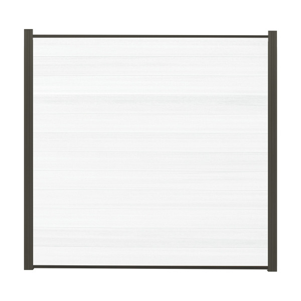T&J ELSKOP-Serie Zaunset, WPC-Steckzaunsystem, 1790 x 1760 mm, WEIß-coextrudiert, 12 Zaunlamellen, 44533