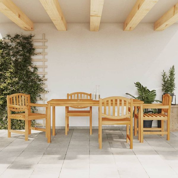 vidaXL 5-teilig Garten-Essgruppe Massivholz Teak, 3157933