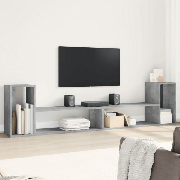 vidaXL TV-Schränke 2 Stk. Betongrau 100x30x50 cm Holzwerkstoff, 840796