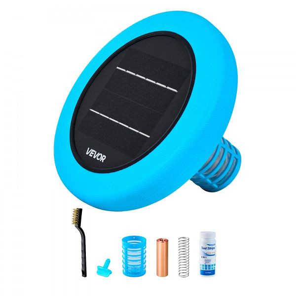 VEVOR Solar Poolionisator bis 170343 L, Chlorfreier Wasserreiniger, Kupferanode, Feder, Bürste, Filter für Spas, TYNYCLZFSQDHOGJV5001V0