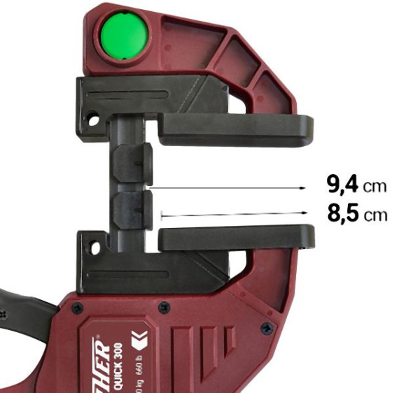 Piher Einhandzwinge Maxi Quick 300, Arbeitslänge 125 cm, 52696