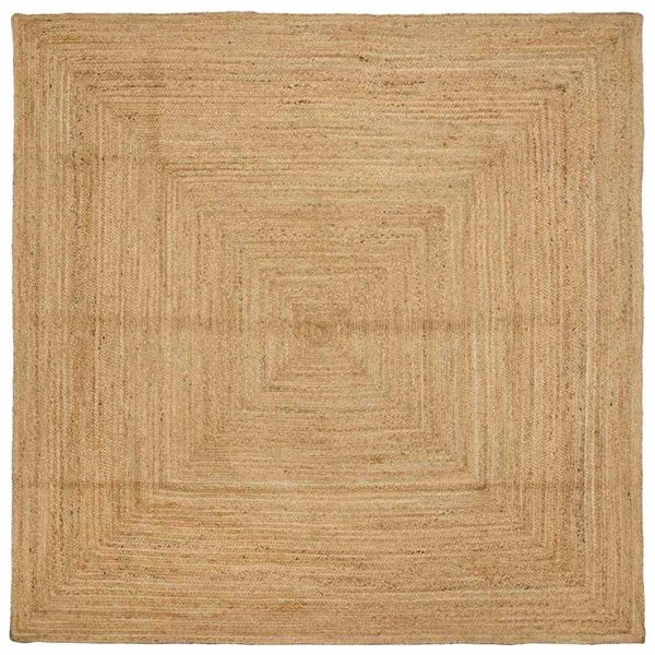 vidaXL Teppich Beige 200 x 200 cm Jute, 42010398, 8721288660442