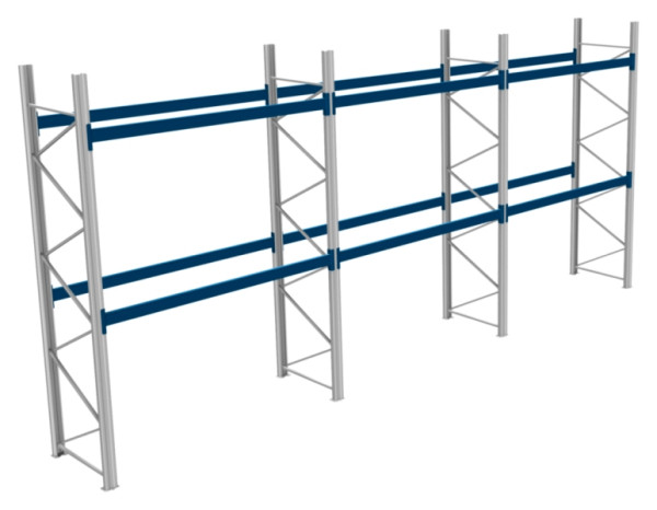 BITO Palettenregal P2 4005x1100x8600 Komplettregal, 2E 1000 RAL5010 U, 55916