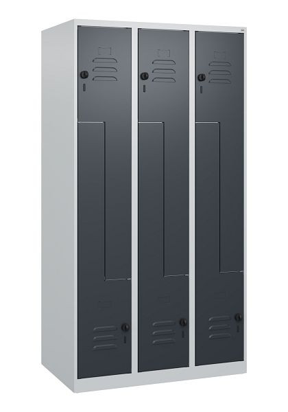 C+P Z-Spind Classic PLUS, 6 Abteile, 1700x900x500mm, 7035/7016, Drehriegel, 0800037-306 S10017