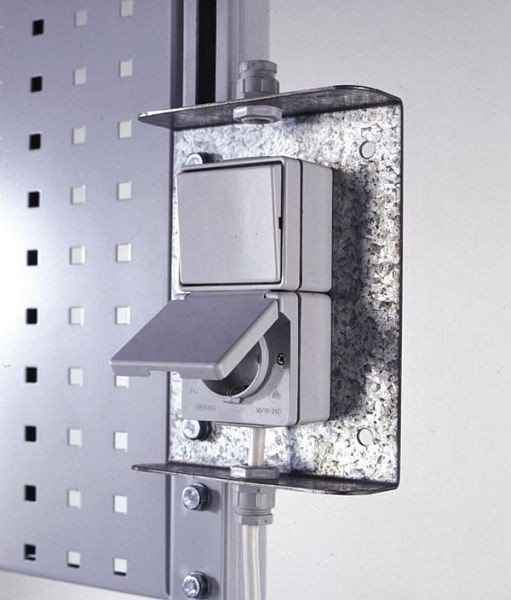 KLW Steckdose-/Schalterkombination, ABS-AK2-SO-AL, 4051152420464