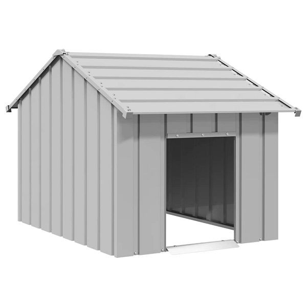 vidaXL Hundehütte mit Dach 83x130x85 cm Verzinkter Stahl, 4100916