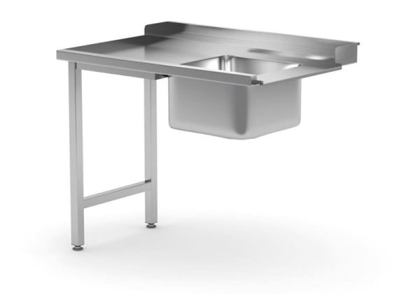 Hendi Zulauftisch für Geschirrspüler, LxBxH: 1200x700x850 mm, rechte Seite, 231791
