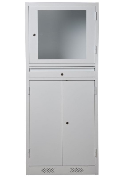 Gürkan Industrie-PC-Schrank, 60 x 68 x 170 cm, Verkehrsweiß, EU Zylinderschloss, IPC/M1.1706860, 111177