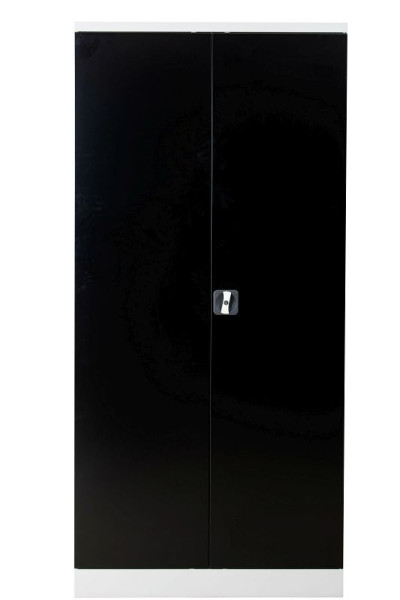 Gürkan Universalschrank, 42 x 92 x 195 cm, Lichtgrau, Schwarz, UNC.19/N, 111879