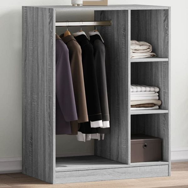 vidaXL Kleiderschrank Grau Sonoma 77x48x102 cm Holzwerkstoff, 840812