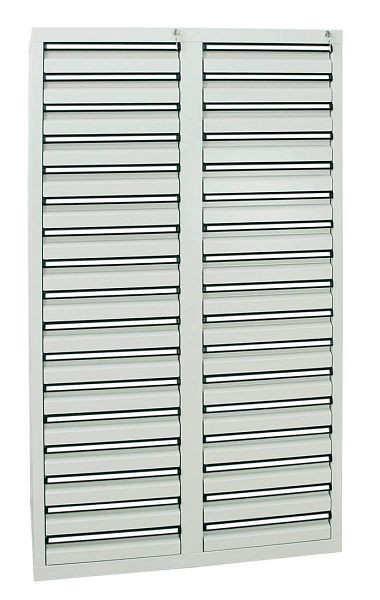 stumpf Schubladenschrank Serie STS 410, RAL 7035/7035, 34 Schubladen (34x100 mm), 7104107