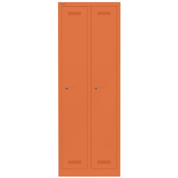 Bisley Garderobenschrank Monobloc™, 2 Abteile je 1 Fach, 603 orange, ML06D1603
