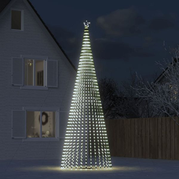 vidaXL Weihnachtsbaum Kegelform 1544 LEDs Kaltweiß 500 cm, 358073
