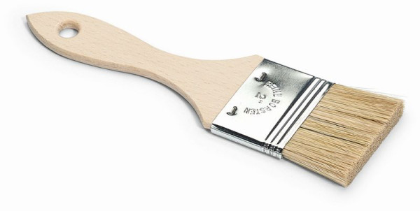 Nölle Modler 1. Stärke 1", reine helle Chinaborste, 1" = 25 mm, Borstenlänge 23 mm, Zwinge vernickelt, VE: 12 Stück, 56273