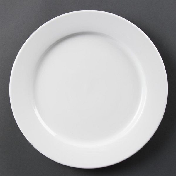 Olympia Whiteware Teller mit breitem Rand 28cm, VE: 6 Stück, CB482