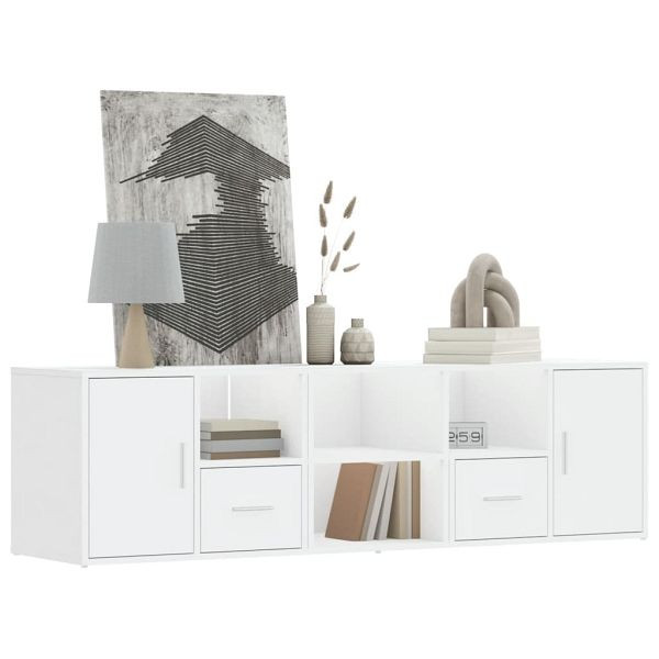 vidaXL Eckregal Weiß 160x40x45 cm Holzwerkstoff, 3307819