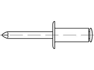 ART 88402 Blindniete Alu/Stahl verzinkt FLAKO A 2,4 x 6 VE=S (1000 Stück)