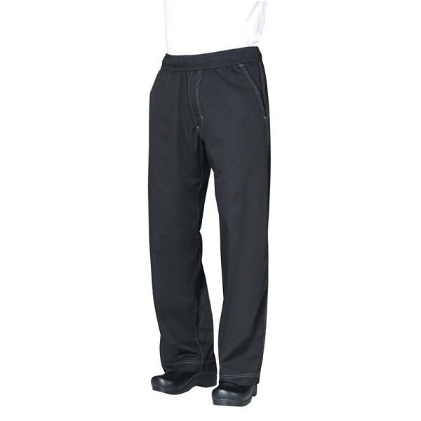 Chef Works Lockere Cool Vent-Kochhose schwarz L, B187-L