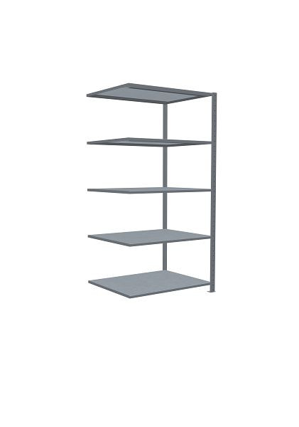 Schulte Anbauregal, Steckregal MULTIplus330, 2000 x 1000 x 800 mm, 5 Fachböden, Kreuzstrebe, verzinkt, 13985