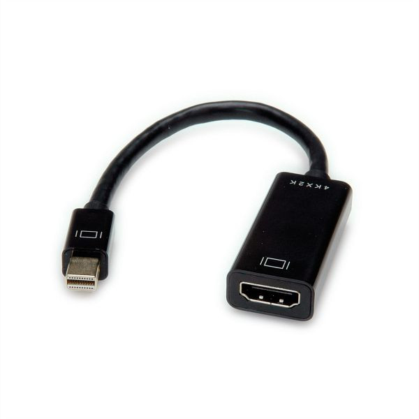 VALUE Mini DisplayPort-HDMI Adapter, Version 1.2, Mini DP ST - HDMI BU, Konform zu DP Version 1.2 (max. 4096 x 2560 @60Hz), 12.99.3143